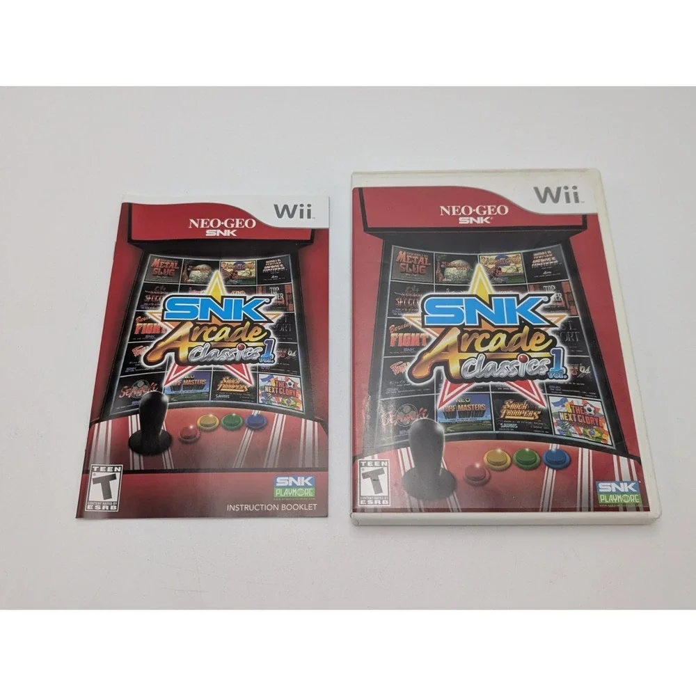 Nintendo Wii Neo-Geo SNK Arcade Classics Vol. 1 Case & Manual Only